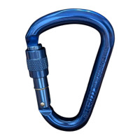 Concordia 鉤環/24kN 鋁合金手鎖D環 MIT HMS S-2319AS 全藍色